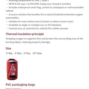 InsoFire EV Car FireBlanket 6x8M - Image 2